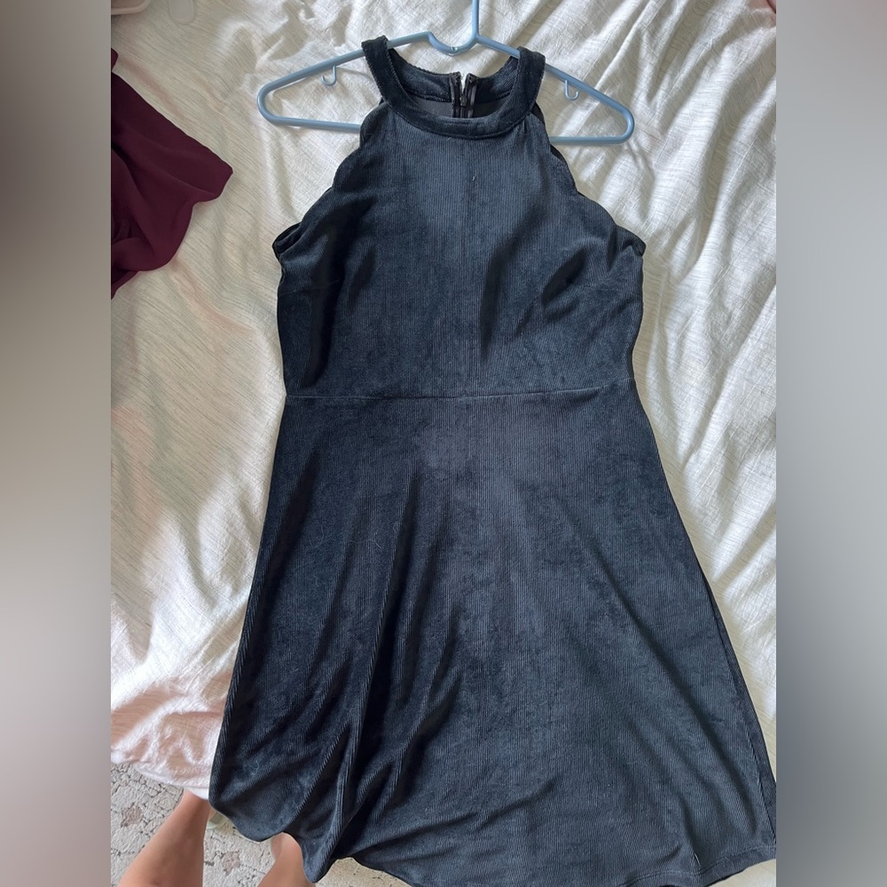 Altar'd State Black Halter Mini Dress